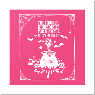 breast cancer Awareness pink ribbon Humor the magical ingredient for a joyful recovery Halloween Posters and Art